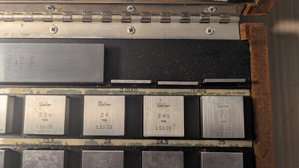 STARRETT WEBBER Gage Block Set in Original Box No Missing Pieces