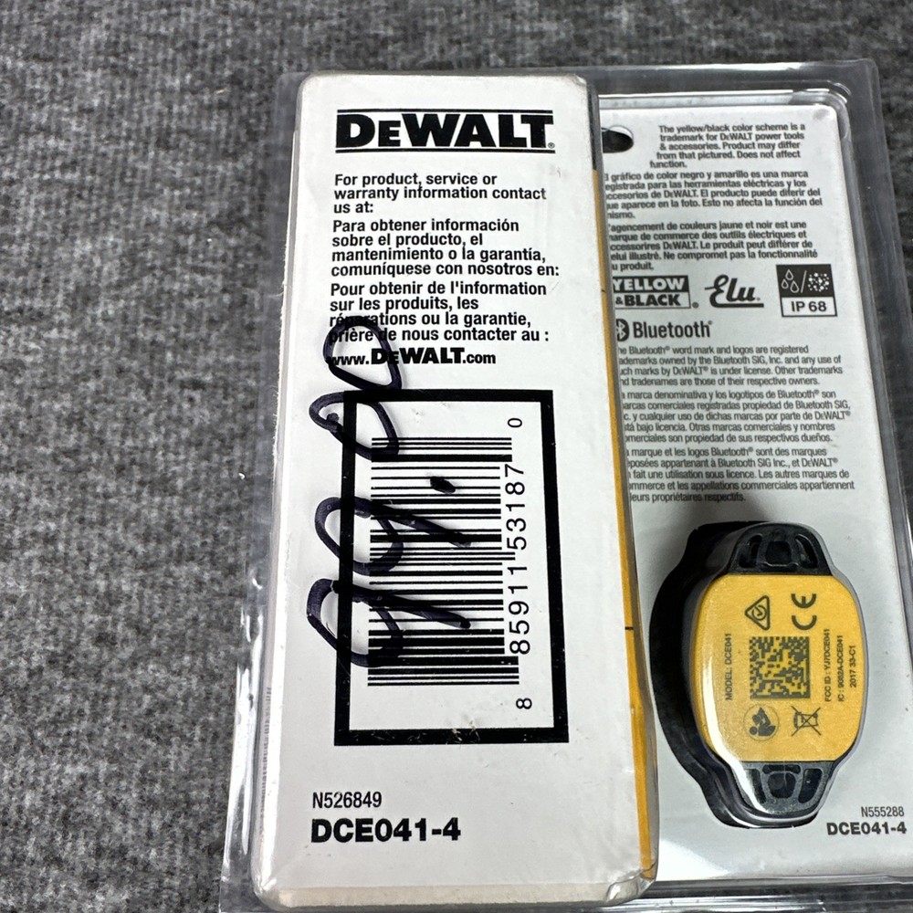 DeWALT Bluetooth Tracker Tool Connect Tags (4 Pack) DCE041-4 SEALED