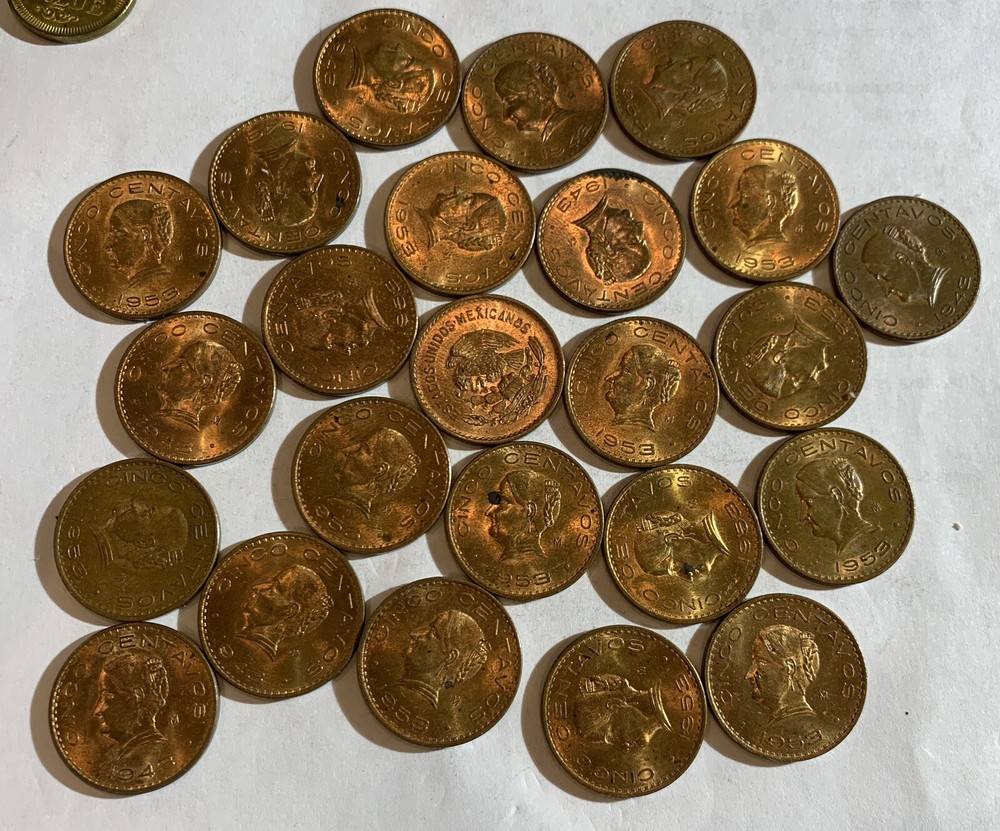 1943 MEXICO 5 CENTAVOS COIN BU. RANDOM PICK!
