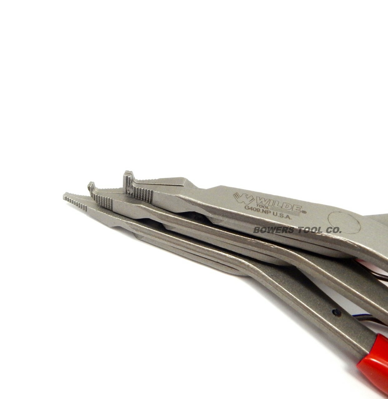 Wilde Lock Ring Pliers Set 3pc Straight Right Angle Thin Bent Curved 9" USA Made