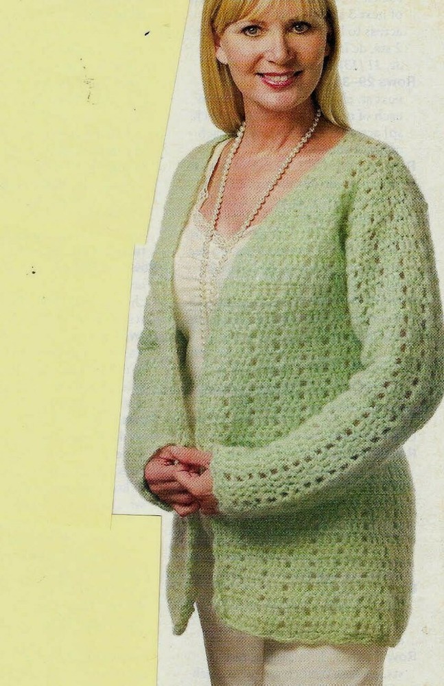 PISTACHIO SWEATER 2 SIZES WOMEN'S DIGEST SIZE CROCHET PATTERN INSTRUCTIONS
