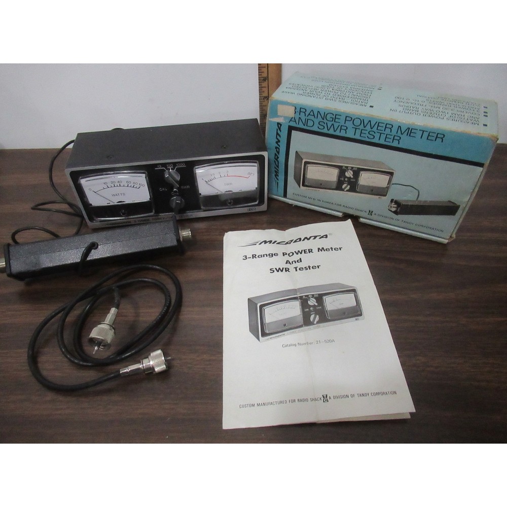 Micronta 3 Range Power Meter CB Tester in box NOT TESTED