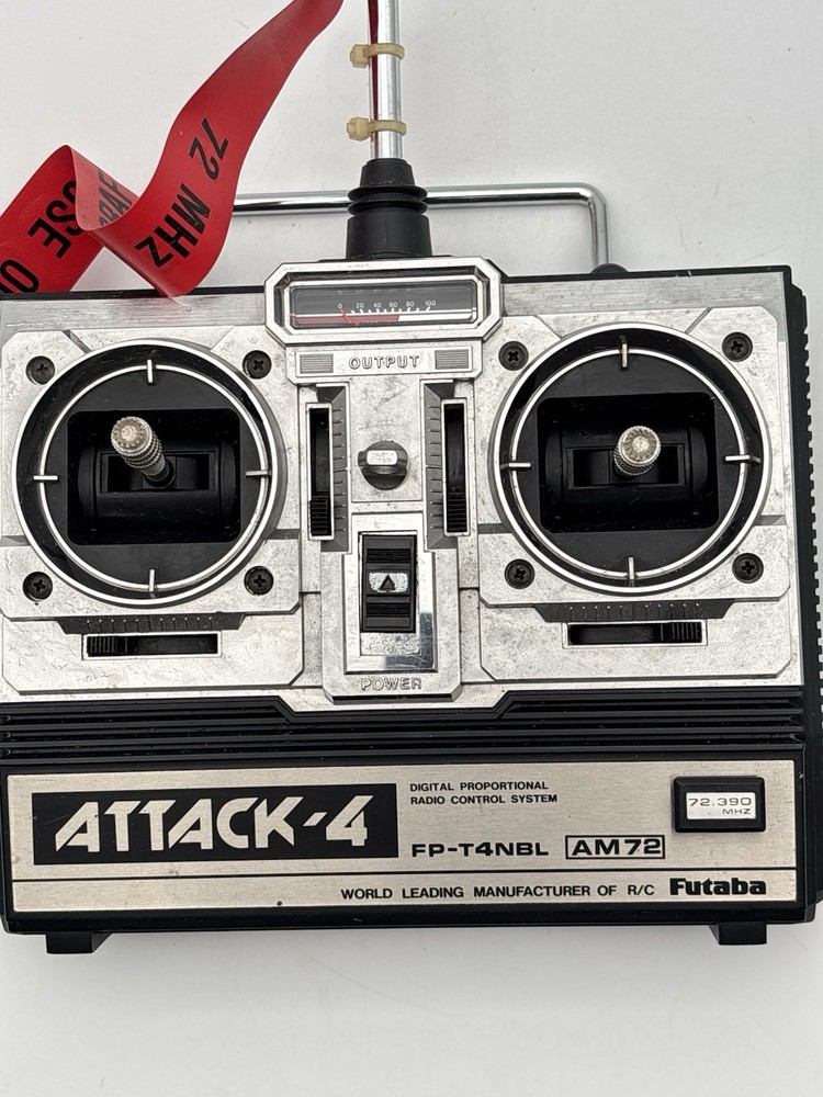 Futaba Attack-4 Model FP-T4NBL AM72 R/C Controller 72.350 MHZ Untested