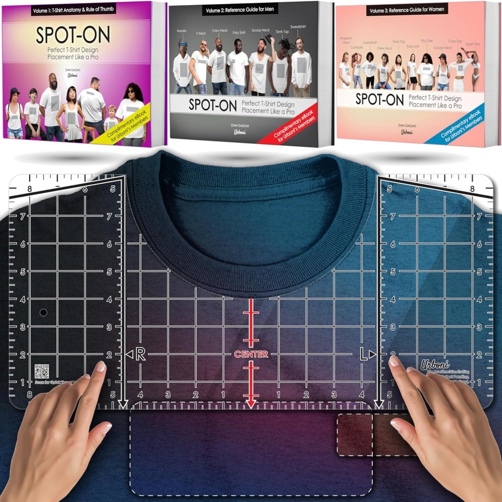 Durable Acrylic T-Shirt Ruler Guide - Precision Vinyl Alignment for Every Fabric