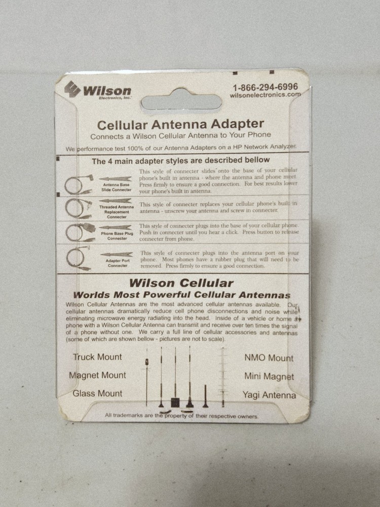 Wilson Electronics Cellular Antenna Adapter Part #355011 ‐ NEW