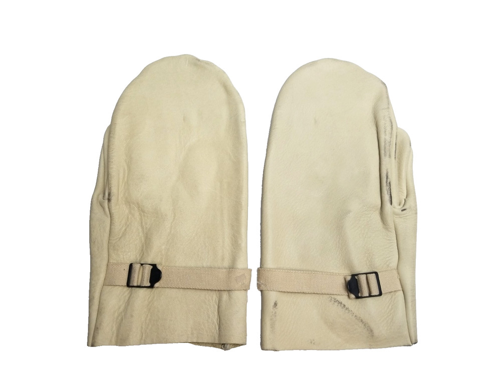 USGI Military Winter Snow Leather Mitten Shells ECWCS White - USED