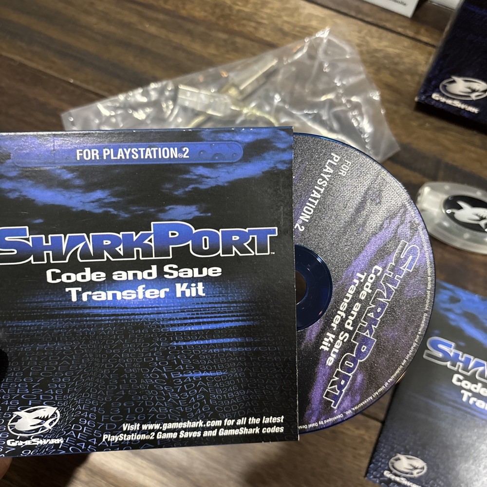 SharkPort Playstation 2 PS2 Code & Save Transfer Kit Complete CIB Never Used