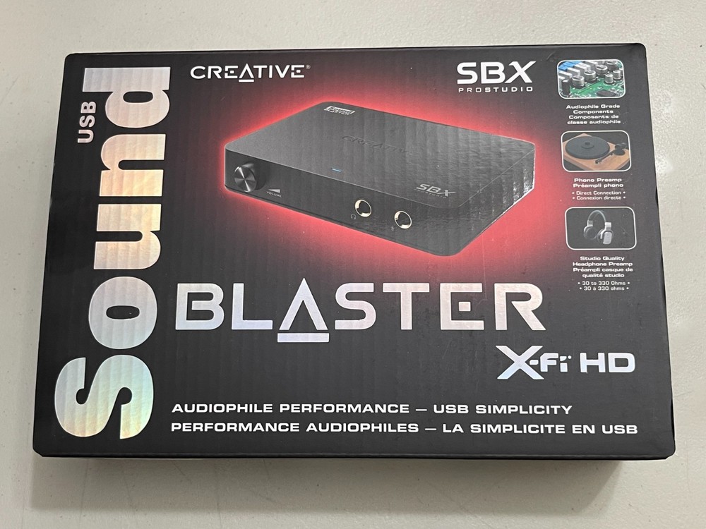 Creative Sound Blaster X-Fi HD External USB Computer Audio System /Preamp SB1240