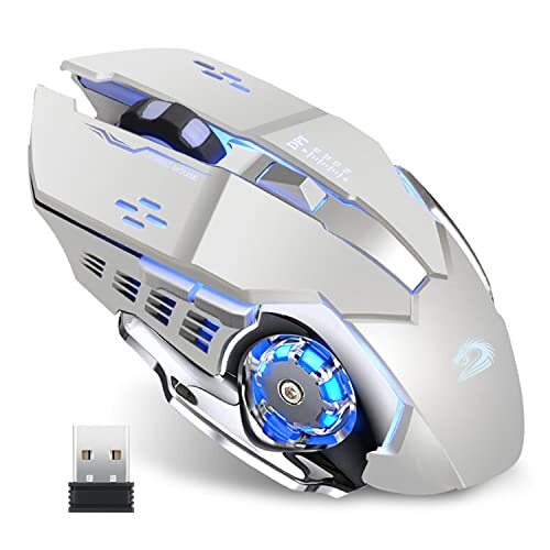 Q85 Rechargeable Wireless Gaming Mouse 2.4G LED Optical Silent Wireless Compu...