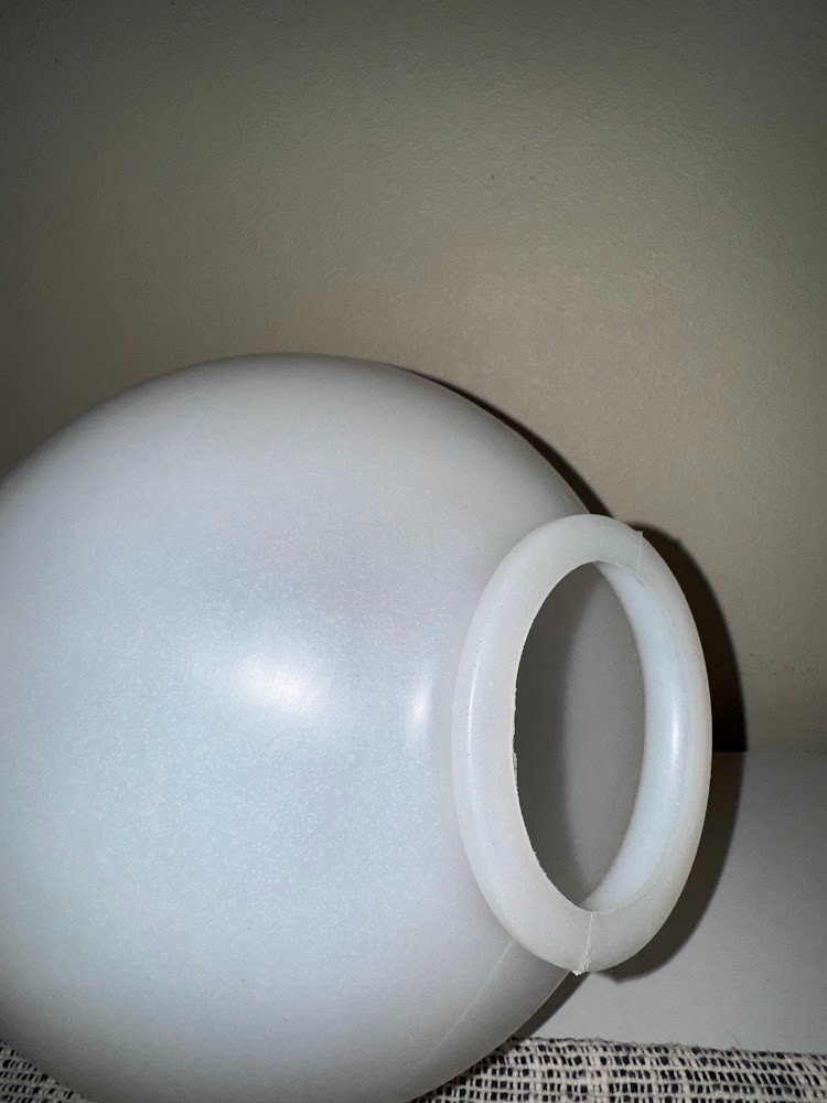 10 x 101/2 INCH WHITE ACRYLIC GLOBE