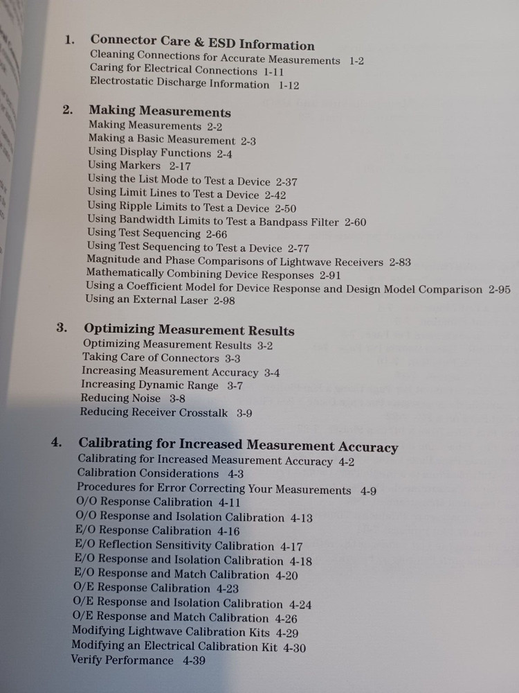 Agilent 8703B Lightwave Analyzer Installation Guide and User's Guide Manuals