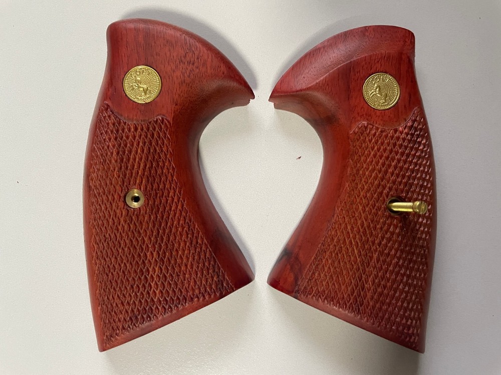 New Handle grips For Colt Python  (I, E Frame) grip, Hard wood grips, handmade