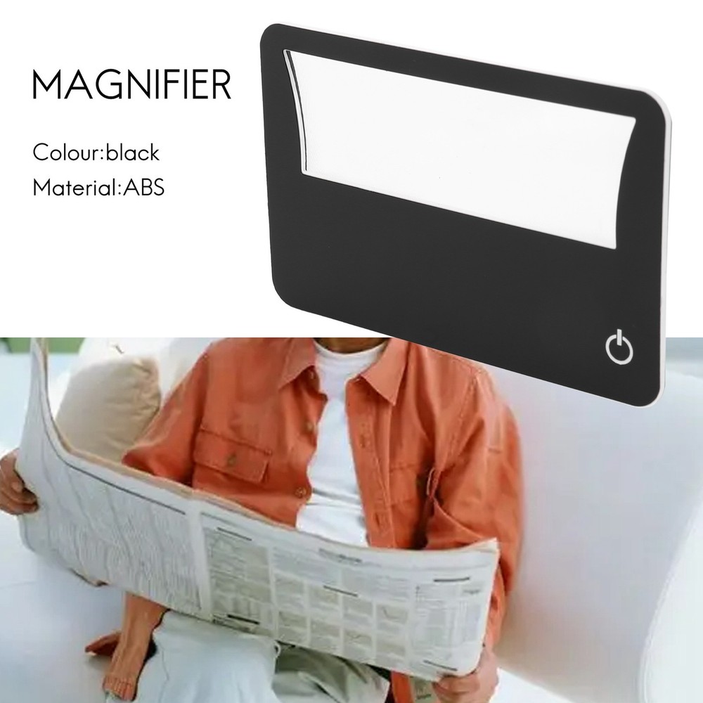 Credit Card Size Lighted 3X Magnifier Bundle Includes 2 Magnifiers, Each7591