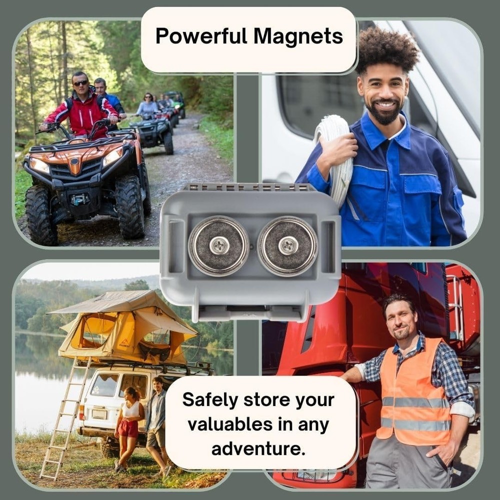 Magnetic Key Box Waterproof Moistureproof Under Car Secure Storage for Keys