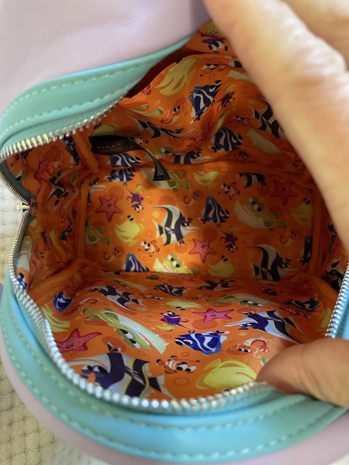 Disney Pixar Moments Finding Nemo Darla Fish Tank Loungefly Mini Backpack Bag