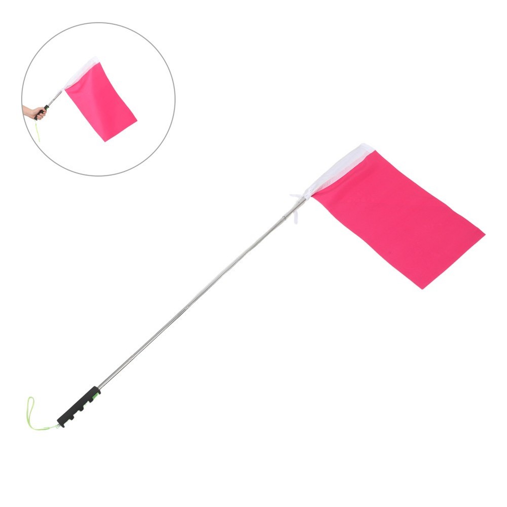 Handheld Tour Guide Flags with Telescopic Flagpole, Bright Color for School