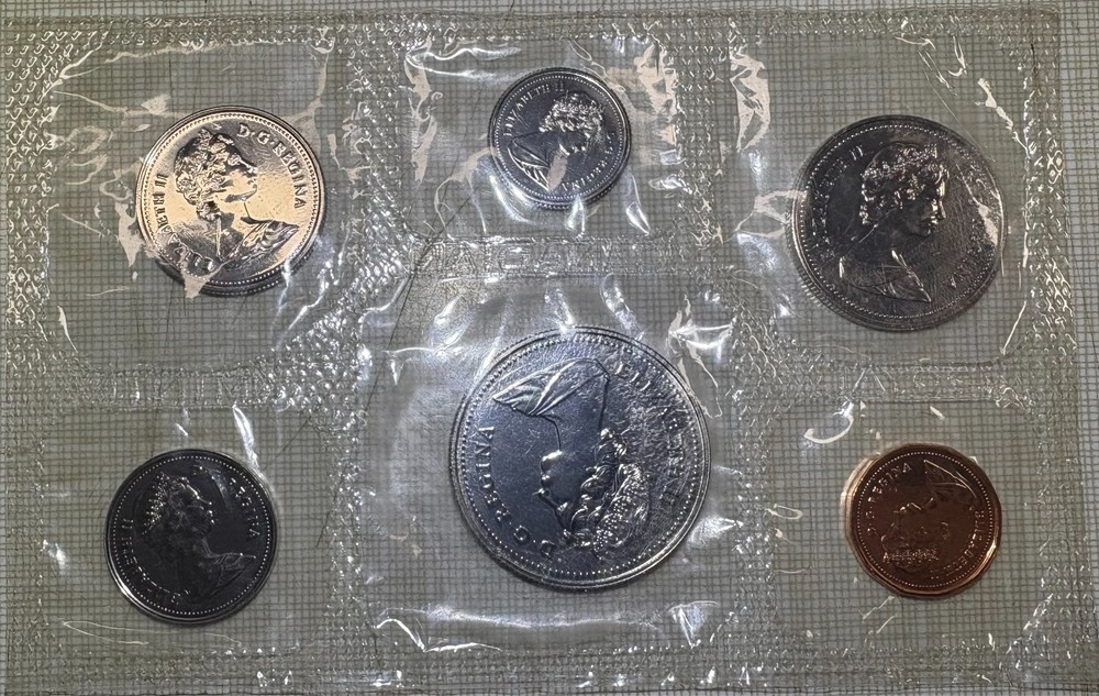 1986 Canada 6 Coin Uncirculated Prooflike Mint Set