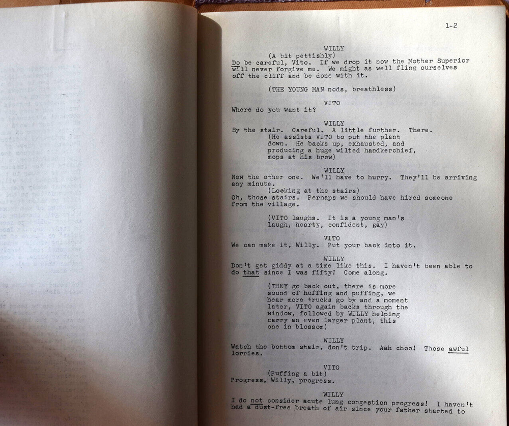 1960 " Bell Canto " by Robert Hill Original Screenplay Script