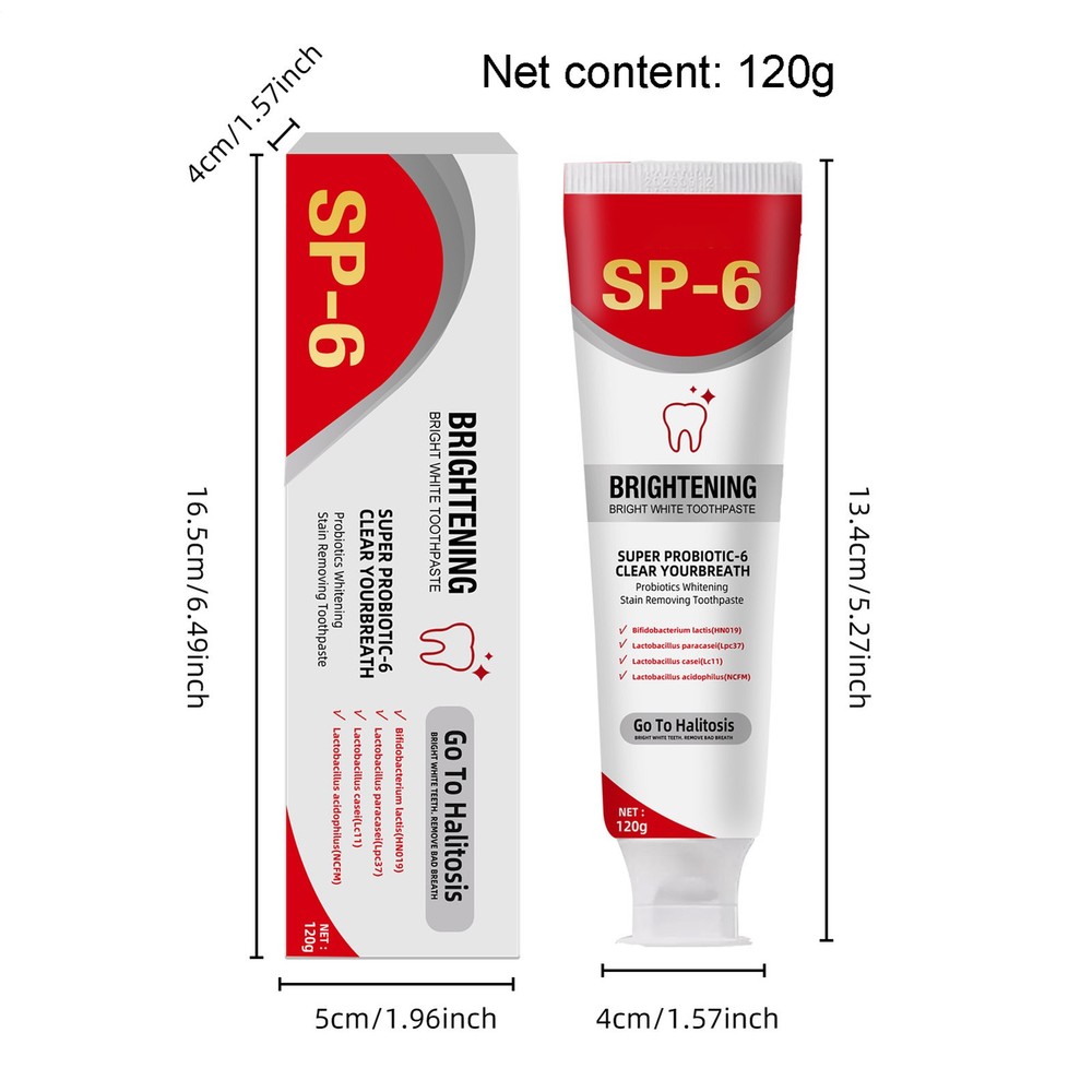 SP-6 Probiotic Toothpaste Sp-6 Toothpaste Whitening Quick White 2024 Dental