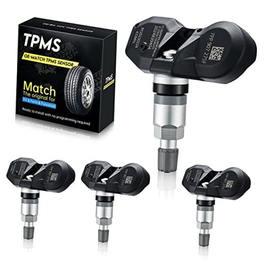 4PCS Programmed TPMS Sensor, 433 MHz Tire Pressure Sensor 7PP907275F