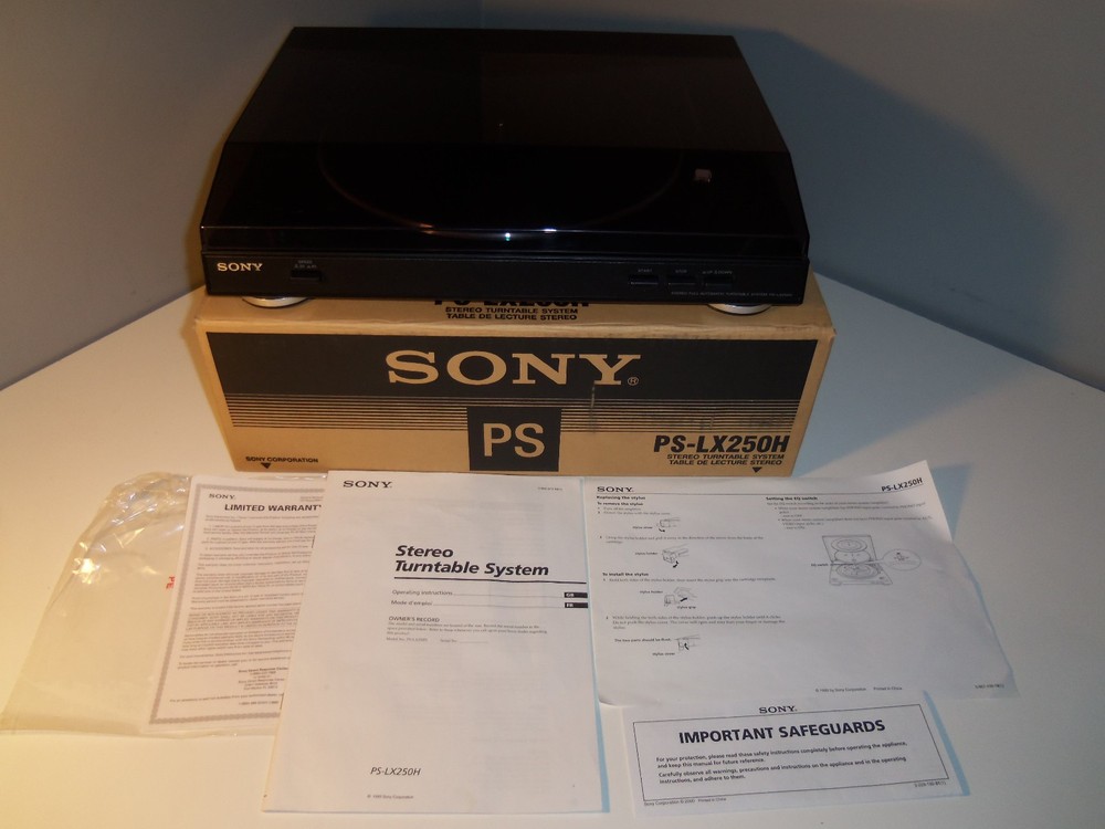 Sony PS-LX250H Automatic Stereo Turntable System Record Player w/ Box (READ)