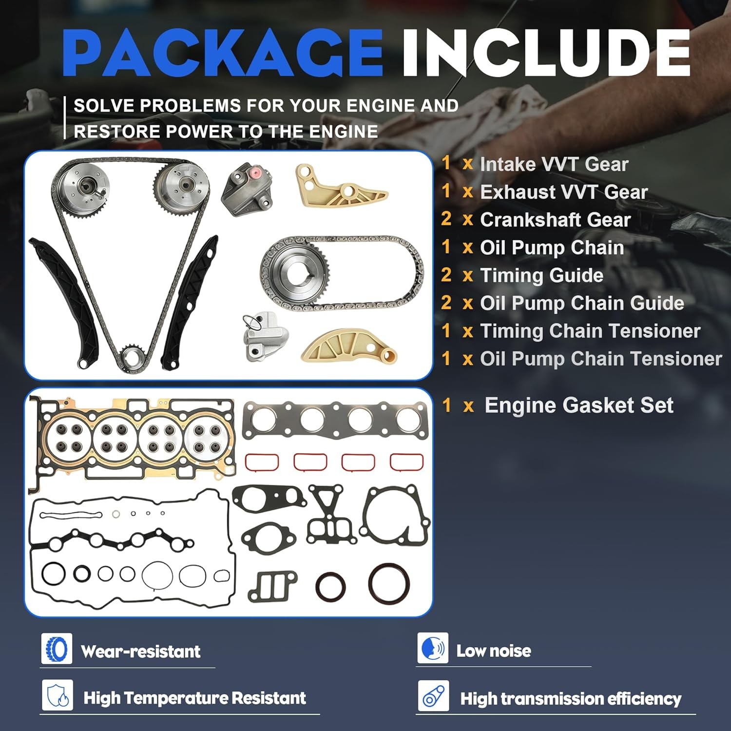 G4KJ 2.4L Engine Overhaul Rebuild Kit w/ Crankshaft Rods Timing For Hyundai KIA