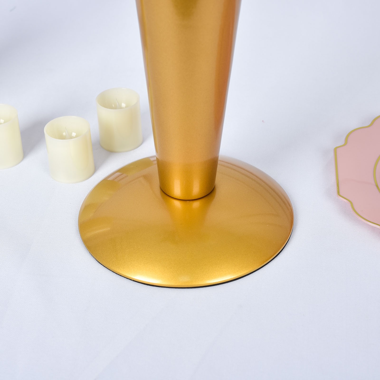 GOLD 27" METAL Trumpet Wedding FLOWER VASE Party Events Decorations Supplies