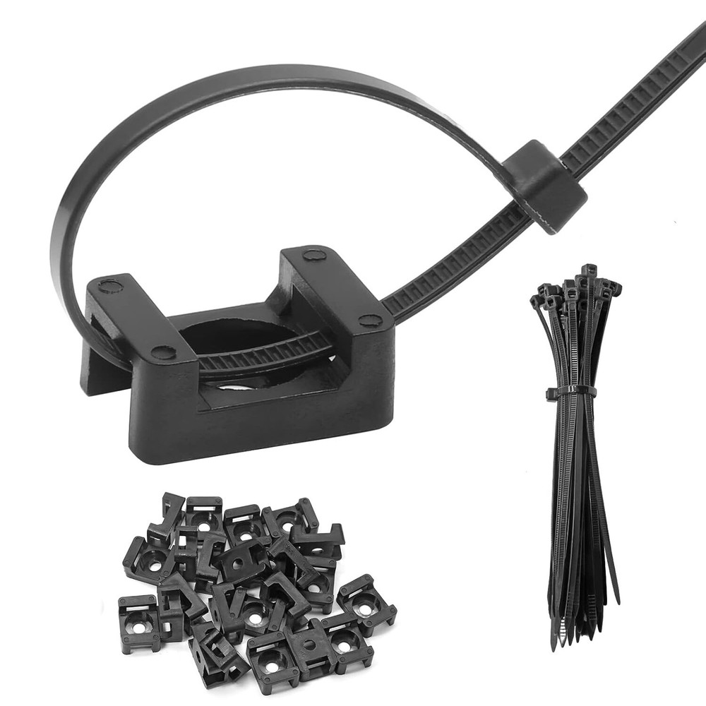 Self-Locking Cable Zip Tie Saddle Type Mounts Base,Mounting Hole Cable Ties