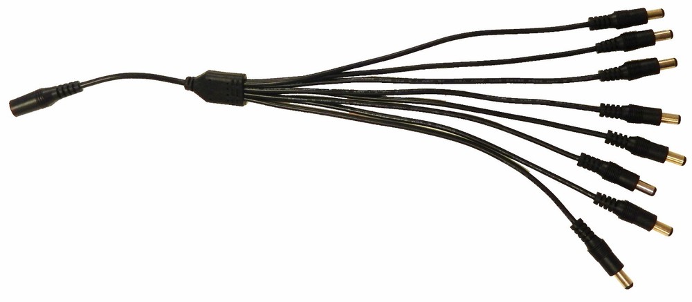 1 DC Jack Input to 8 output Power Adapter Splitter for 12V DC CCTV Camera SP1-8