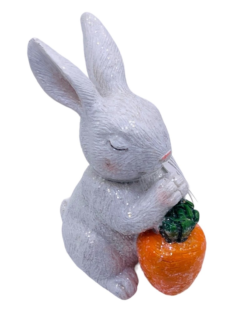 BATH & BODY WORKS BUNNY Rabbit WITH CARROT EASTER CANDLE MAGNET TOPPER
