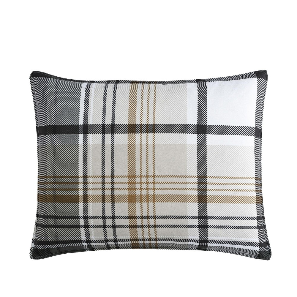 Eddie Bauer - Queen Comforter Set, Plaid Queen, Normandy Grey