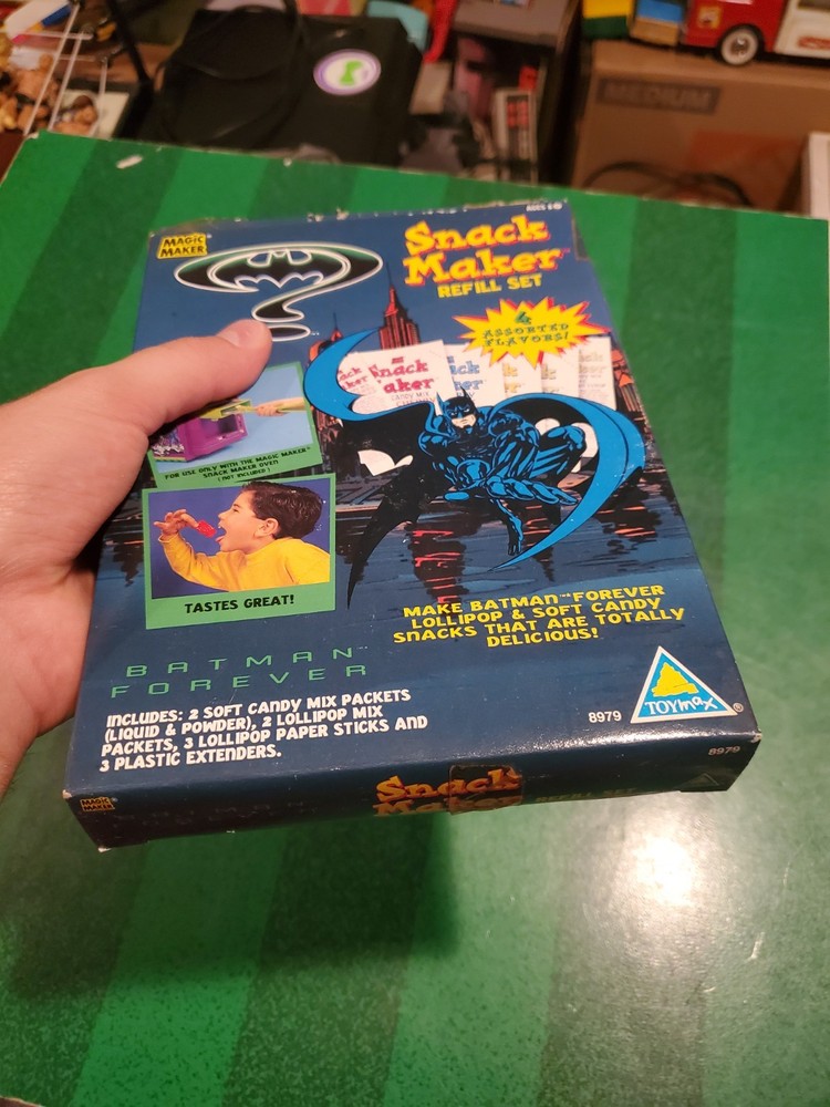 Vintage 1995 Batman Forever Snack Maker Refill Set New Sealed Magic Maker