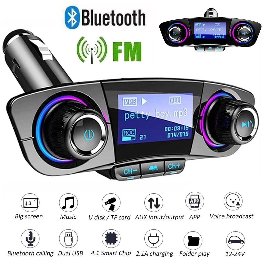 Bluetooth Car FM Transmitter MP3 Player Hands free Radio Adapter Kit USB Charger