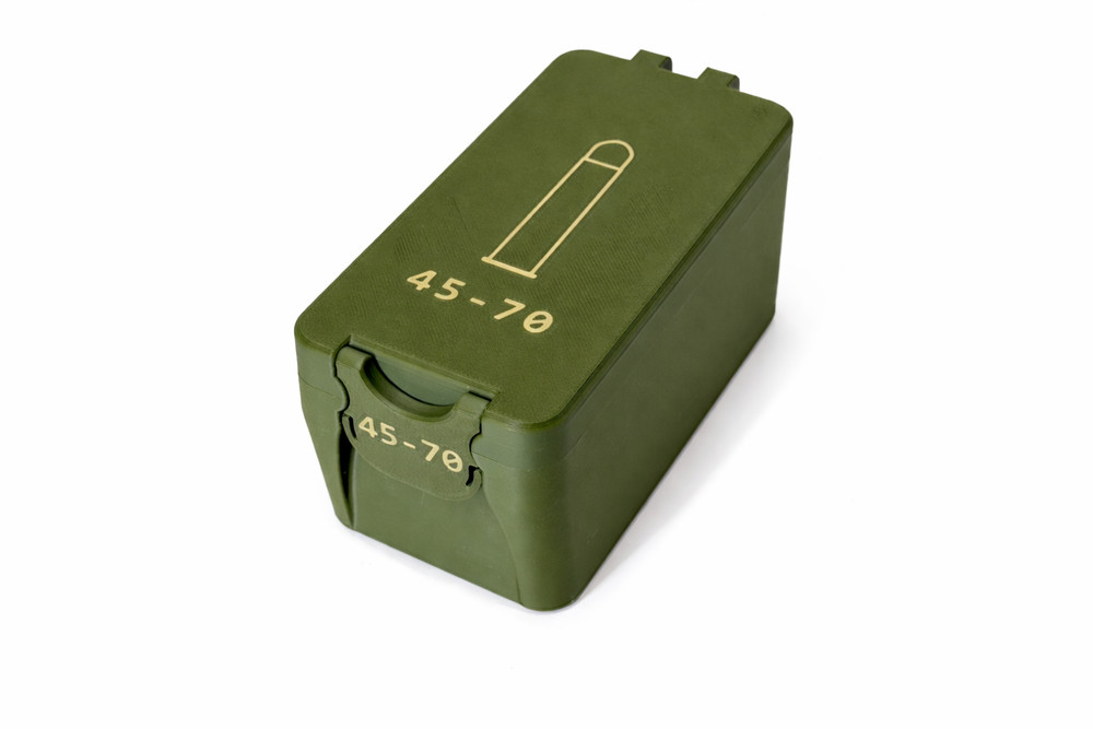 45-70 Ammo Box – 36 Rounds - Snap Close Storage Box | Fully Customizable