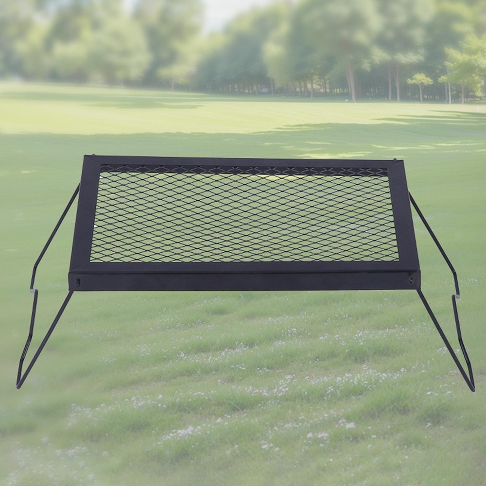 Folding Campfire Grill Camp Grill Table Portable Foldable Camping Table Rack for