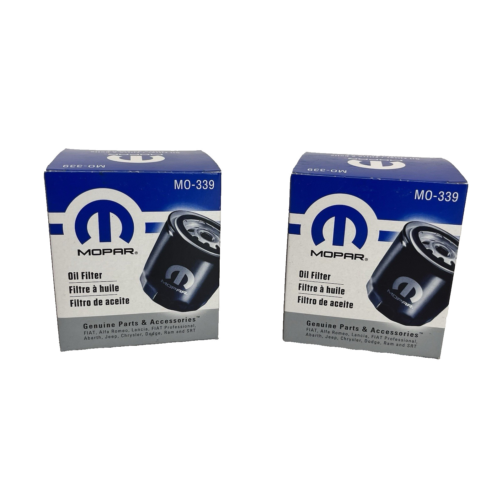 2 Pack Mopar 4892339BE Oil Filter MO-339 OEM 5005778 Chrysler Dodge Jeep Ram