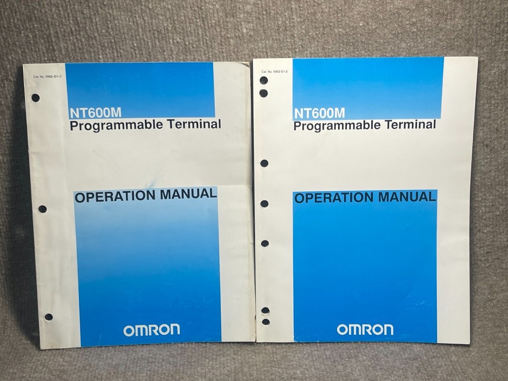 Omron NT600M Programmable Terminal Operation Manual