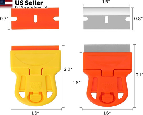 2 Pack Razor Blade Scraper Plastic Tool 2