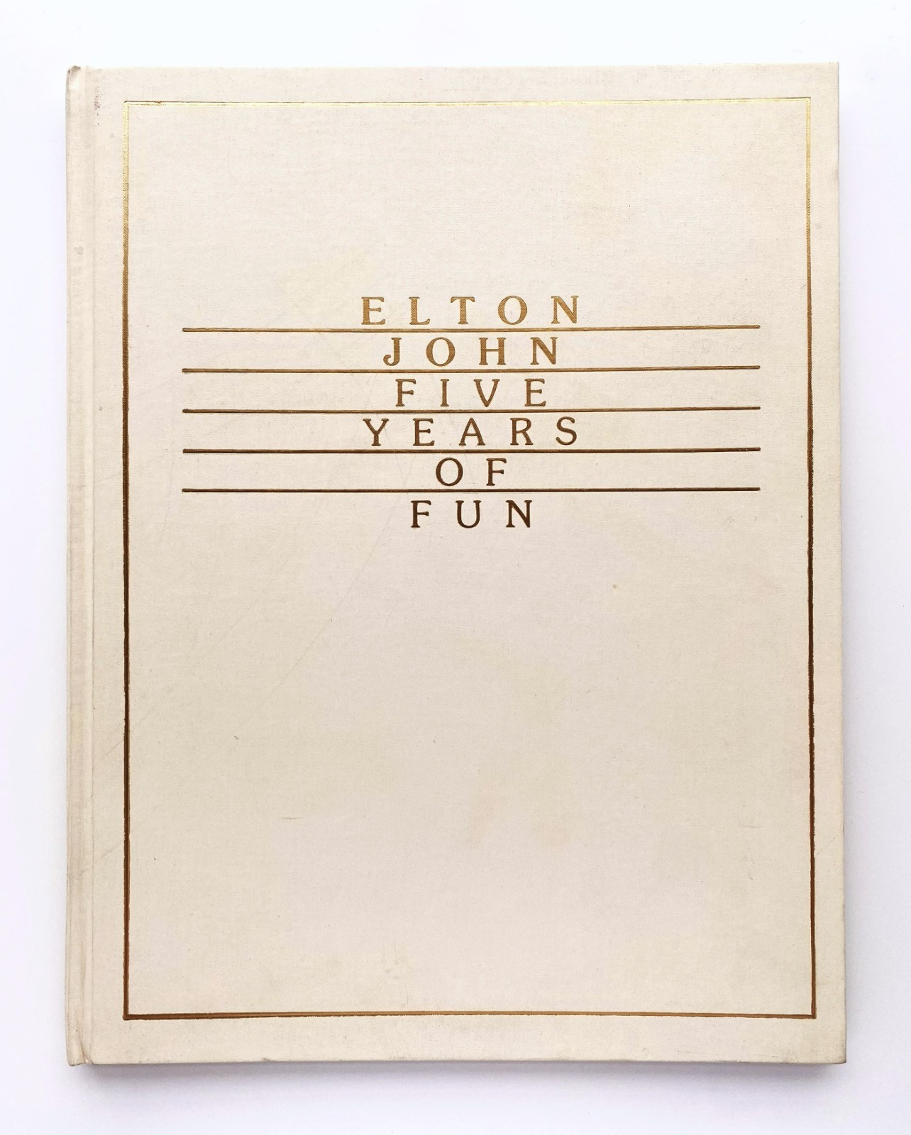 Elton John, Bernie Taupin, Signed, Five Years of Fun, 1975, +Troubadour Ticket