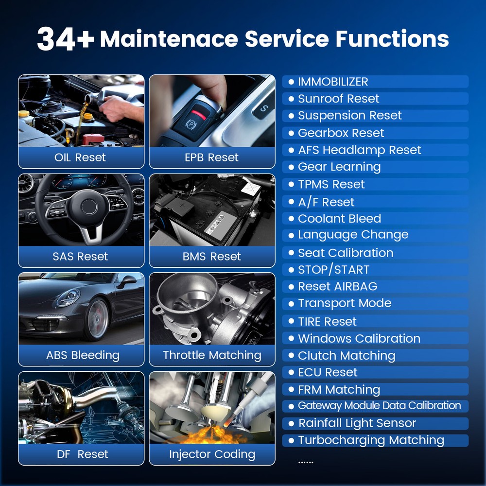 MUCAR VO8 34+ Service Automotive Diagnostic Scanner BT Bidirectional E.CU Coding
