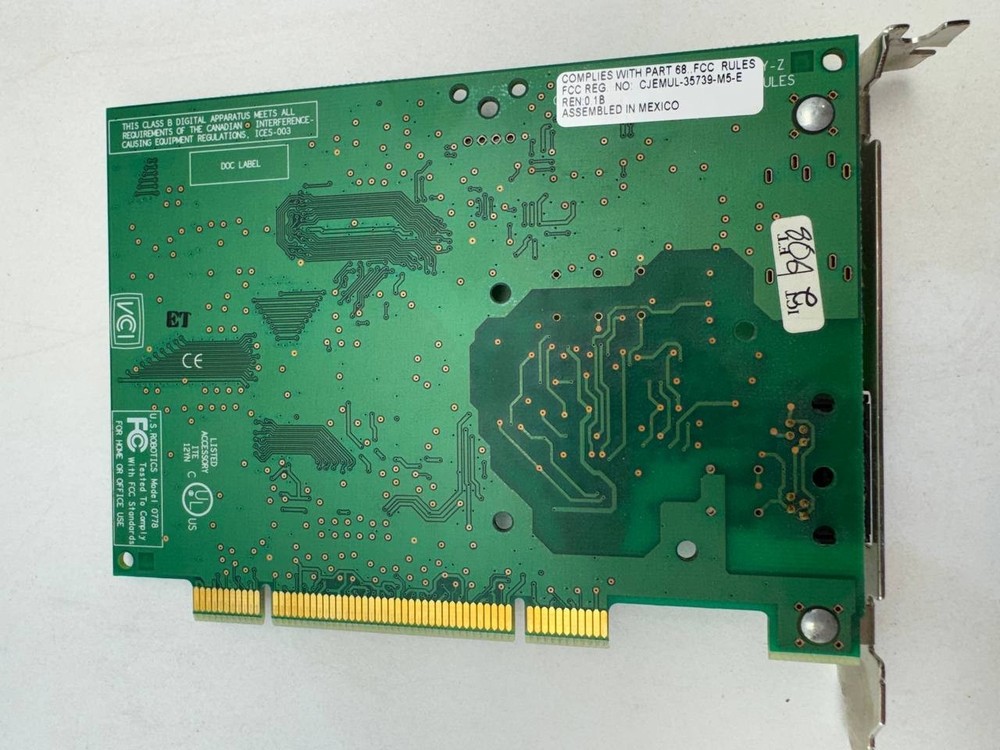U.S. Robotics USR5610B 56K PCI Fax Modem Card 3Com Internal Dial-Up
