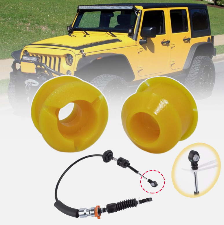 2PC For Jeep Wrangler Automatic Gear Shifter Lever Control Cable Bushing 2003-18