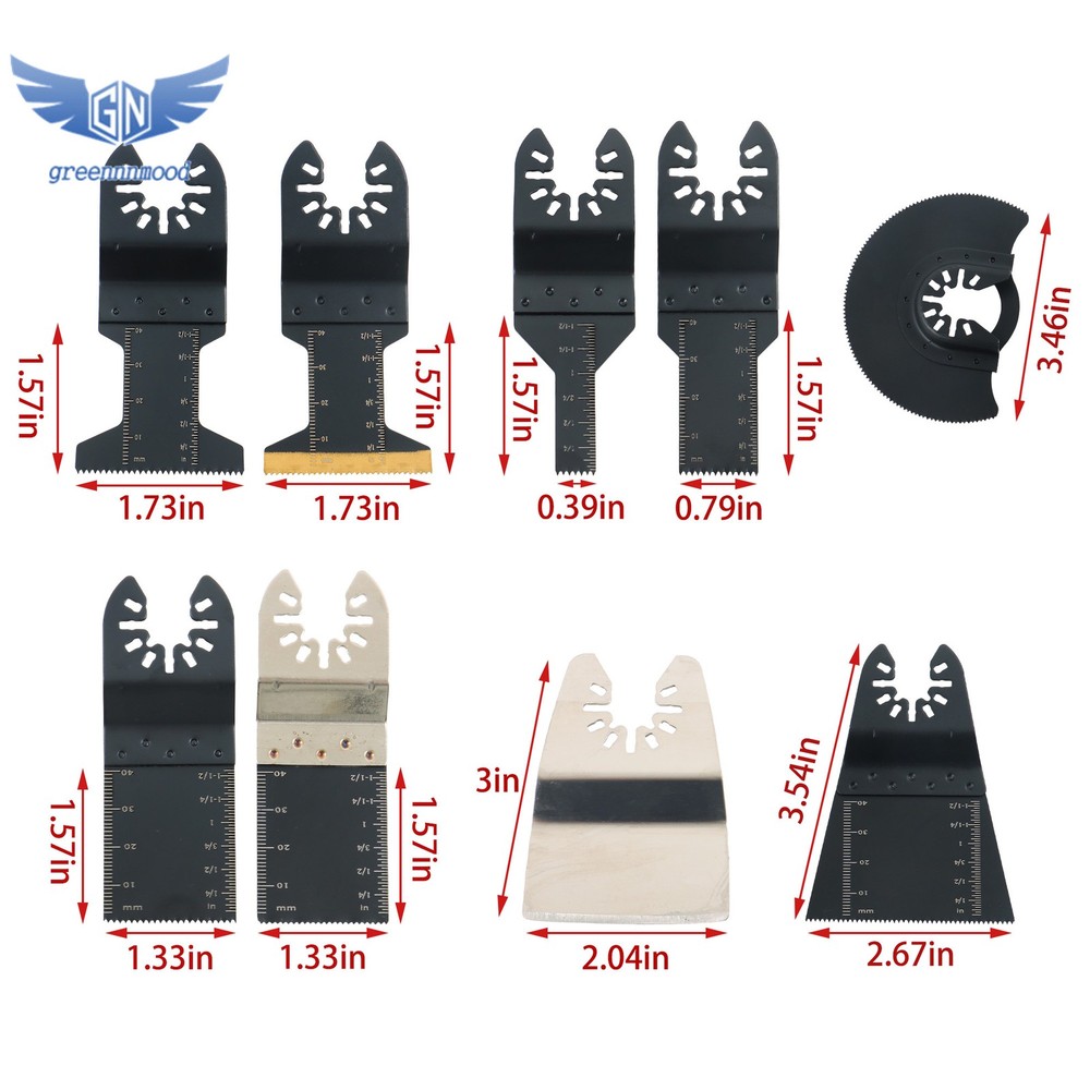 43PCS Oscillating Tool Blades & High-Carbon Steel Universal Multitool Blades