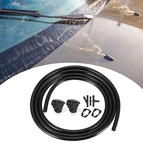 Front Windshield Wiper Nozzles Kit for Dodge Durango with Gaskets 2 Meter
