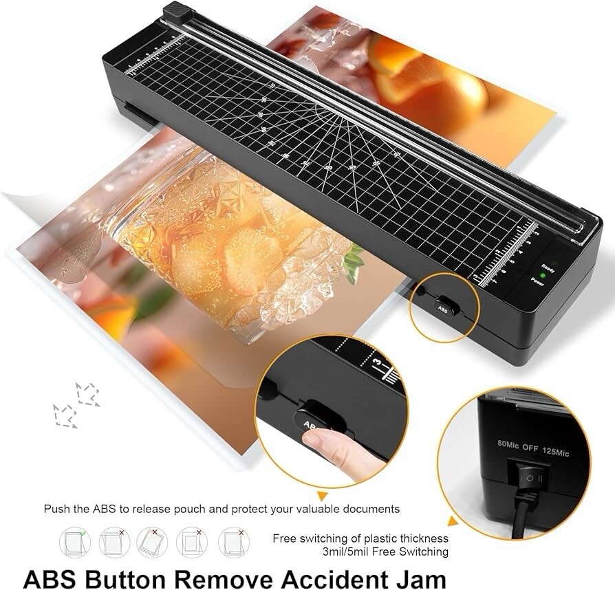 Laminator 13-inch Thermal Laminator with A3Laminating Sheets 10pcs A3-399