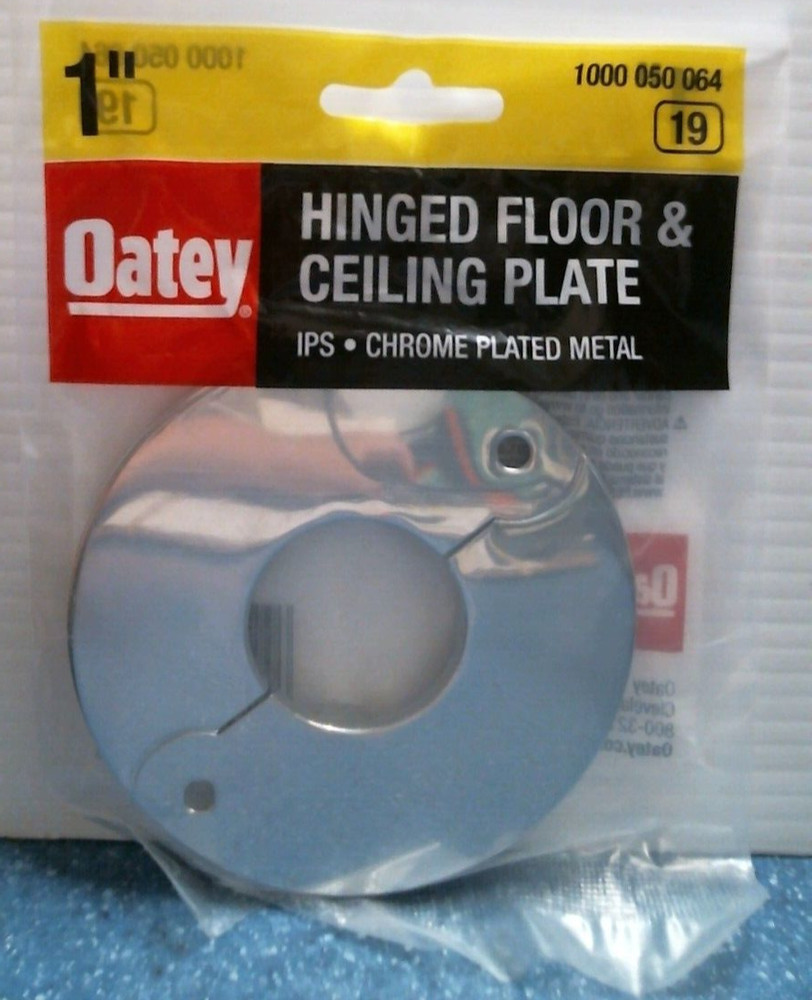 Oatey   1"   Hinged Floor & Ceiling Plate  (1000 050 064)  FS