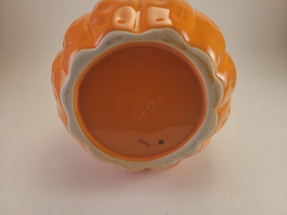 Ceramic pumpkin jack o lantern
