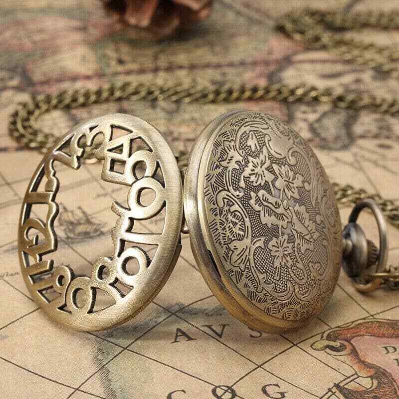 Modern Numerals Pocket Watch NEW Fun Design Unique Gift Fun