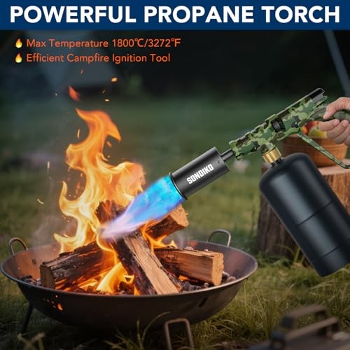 Propane Torch Head, Powerful Kitchen Torch for Cooking, BBQ, Sous Vide and