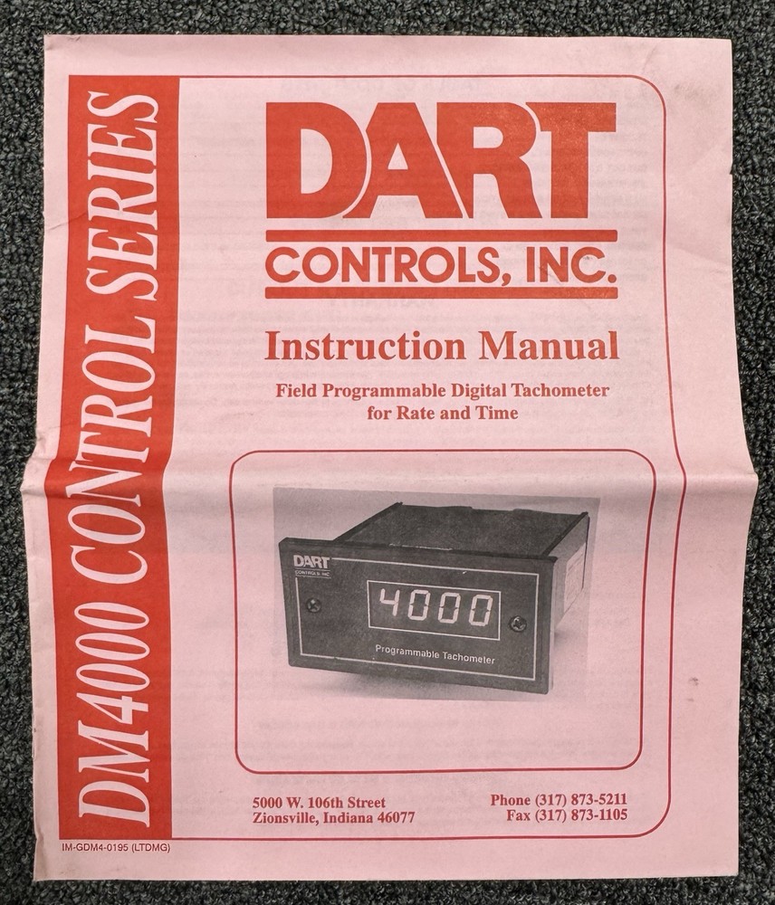 DART CONTROLS DM4004 PROGRAMMABLE TACHOMETER NEW